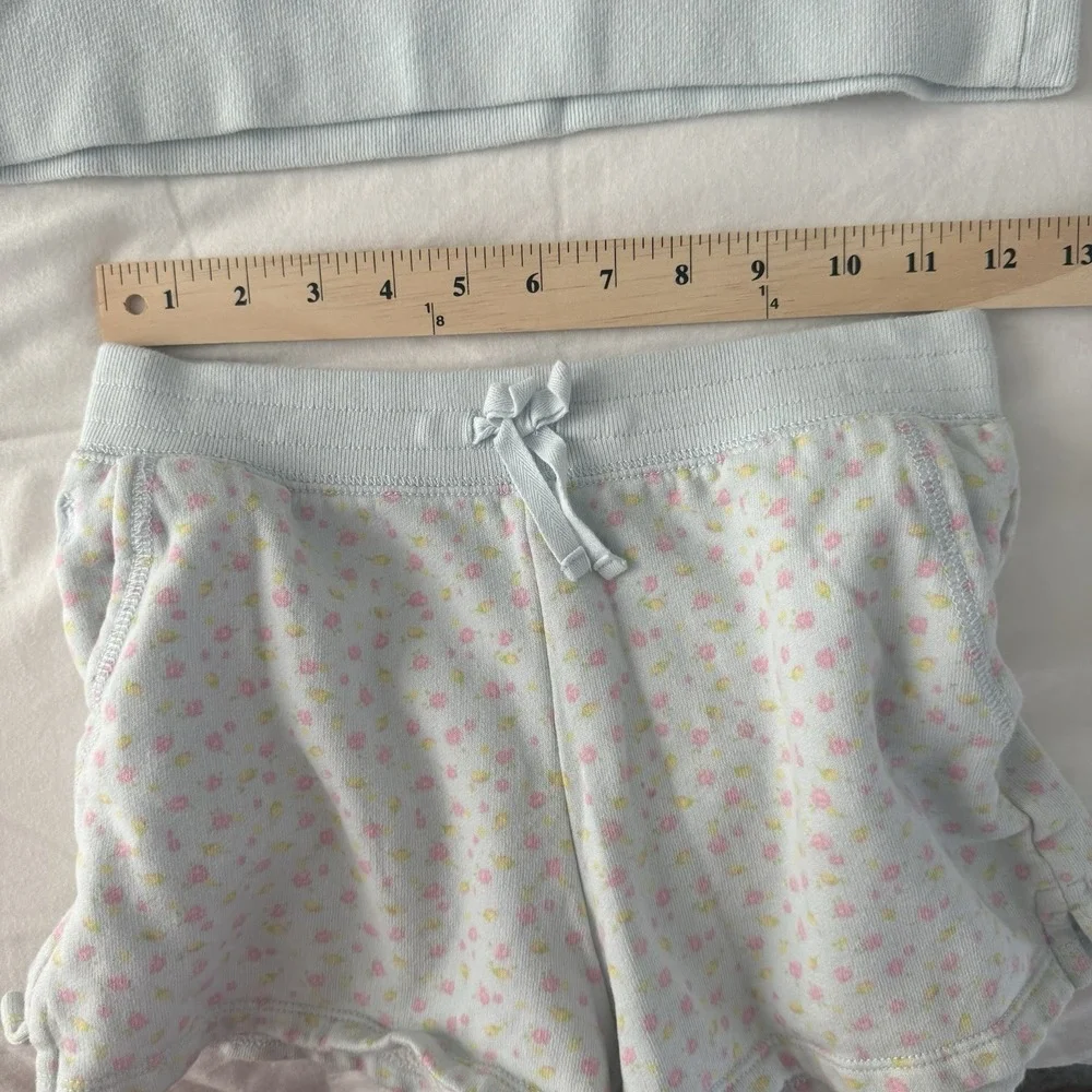 Polo Ralph Lauren Girls 2pc Floral Cotton Sweatshirt & Short Set Sz 8-10(M)